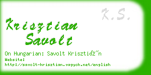 krisztian savolt business card